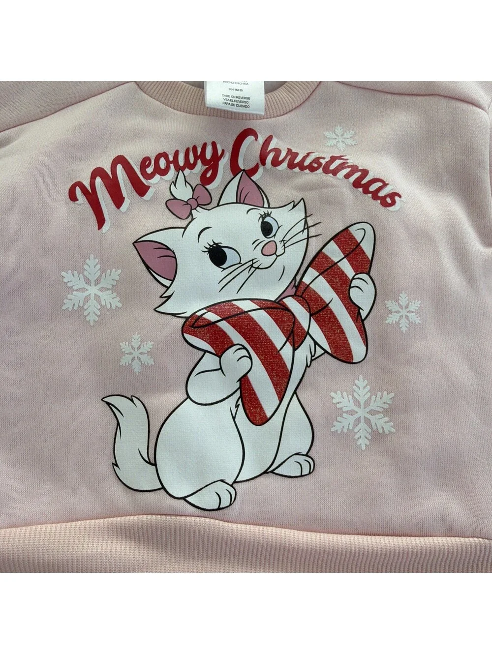 Disney Aristocats - Pink Meowy Christmas Baby Sweater Set-12M